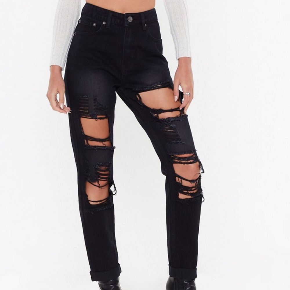 BRAND NEW W/TAGS Black Ripped Jeans